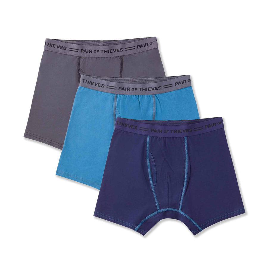 4-Way Stretch Every Day Kit Cotton Stretch Boxer Briefs (3-Pack)