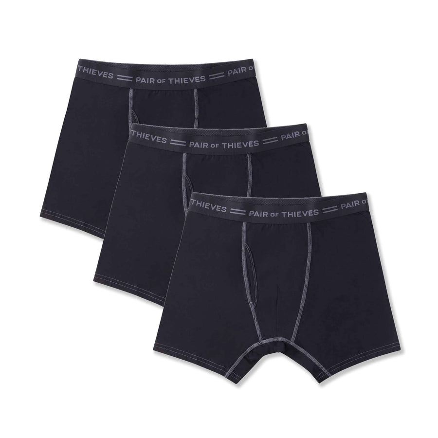 4-Way Stretch Every Day Kit Cotton Stretch Boxer Briefs (3-Pack)